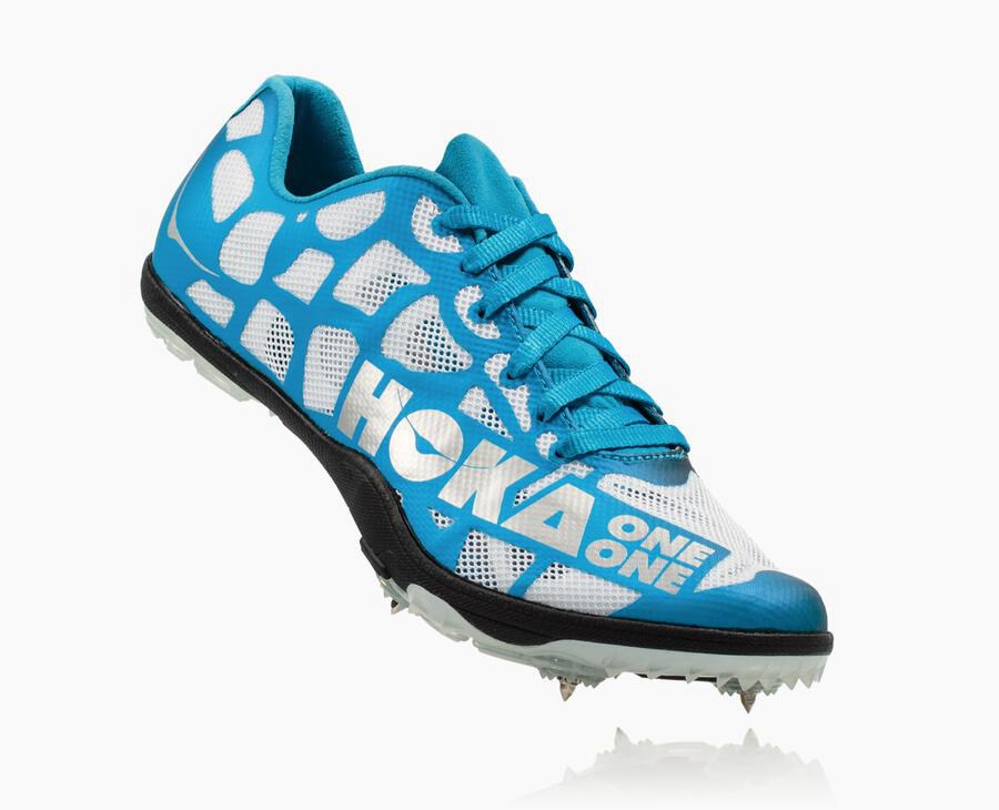 Spikes Atletismo Hoka One One Feminino Branco/Azuis - Rocket X - 356-BIZRCS